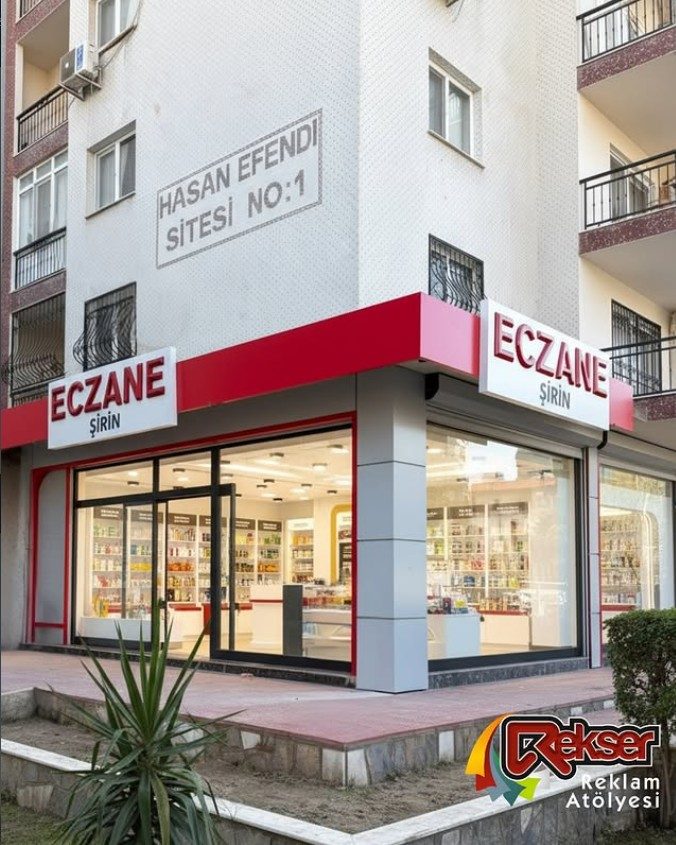 Eczane Şirin ışıklı cephe tabelası