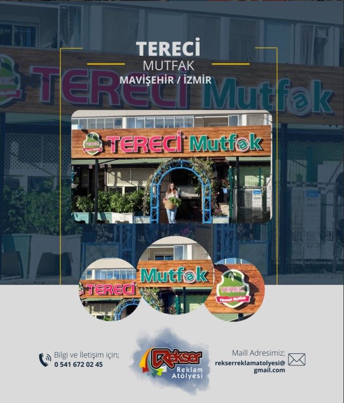 Tereci Mutfak Mavişehir ışıklı kutu harf tabela